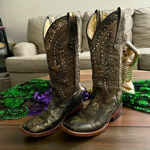 Ferrini square toe cowgirl boots